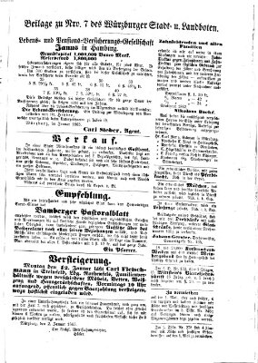 Würzburger Stadt- und Landbote Donnerstag 8. Januar 1863