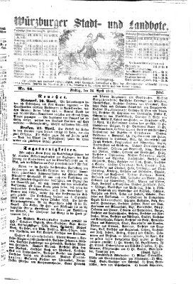 Würzburger Stadt- und Landbote Freitag 24. April 1863
