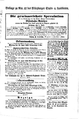 Würzburger Stadt- und Landbote Mittwoch 10. Juni 1863