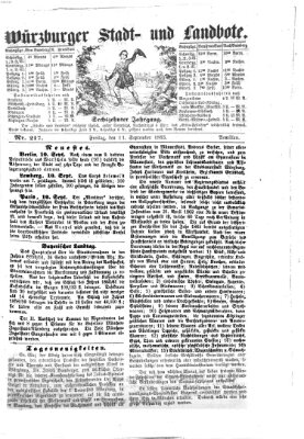 Würzburger Stadt- und Landbote Freitag 11. September 1863