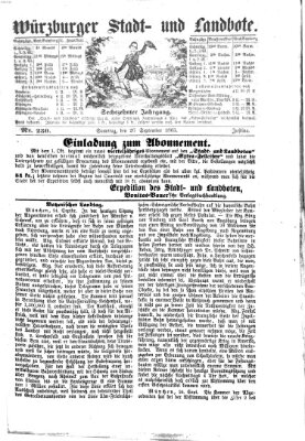 Würzburger Stadt- und Landbote Samstag 26. September 1863
