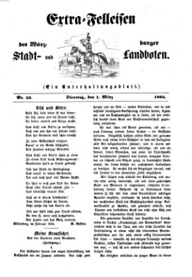 Extra-Felleisen (Würzburger Stadt- und Landbote) Dienstag 1. März 1864
