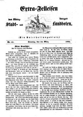 Extra-Felleisen (Würzburger Stadt- und Landbote) Sonntag 13. März 1864