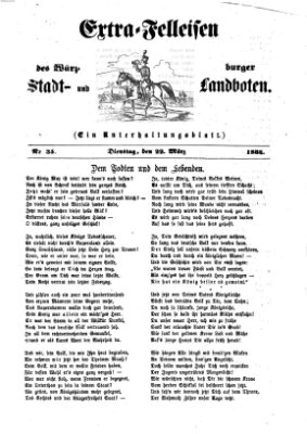 Extra-Felleisen (Würzburger Stadt- und Landbote) Dienstag 22. März 1864