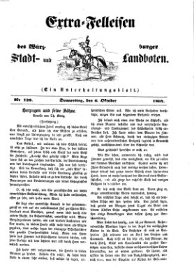 Extra-Felleisen (Würzburger Stadt- und Landbote) Donnerstag 6. Oktober 1864