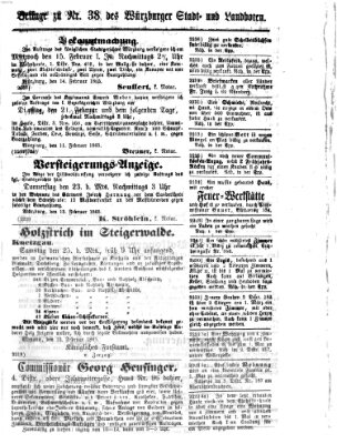 Würzburger Stadt- und Landbote Dienstag 14. Februar 1865