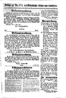 Würzburger Stadt- und Landbote Montag 24. Juli 1865