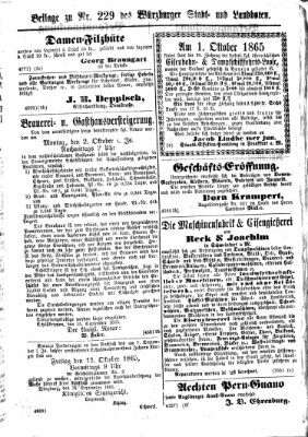 Würzburger Stadt- und Landbote Dienstag 26. September 1865