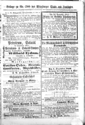 Würzburger Stadt- und Landbote Freitag 24. November 1865