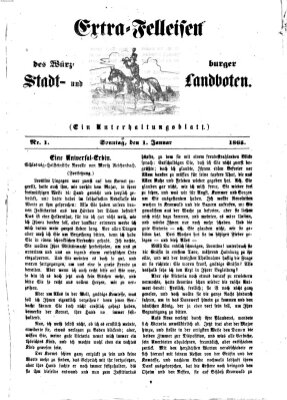 Extra-Felleisen (Würzburger Stadt- und Landbote) Sonntag 1. Januar 1865