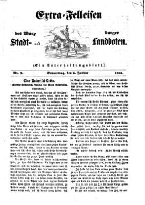 Extra-Felleisen (Würzburger Stadt- und Landbote) Donnerstag 5. Januar 1865