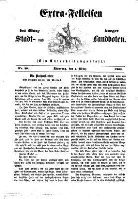 Extra-Felleisen (Würzburger Stadt- und Landbote) Dienstag 7. März 1865