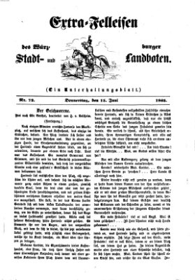 Extra-Felleisen (Würzburger Stadt- und Landbote) Donnerstag 15. Juni 1865