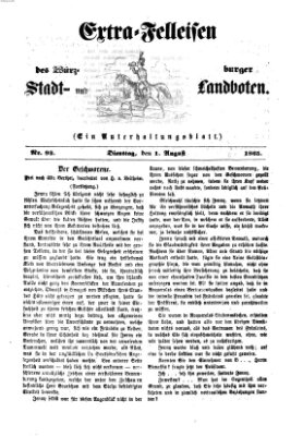 Extra-Felleisen (Würzburger Stadt- und Landbote) Dienstag 1. August 1865