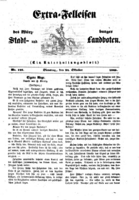 Extra-Felleisen (Würzburger Stadt- und Landbote) Dienstag 24. Oktober 1865