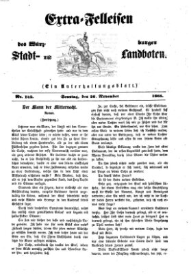 Extra-Felleisen (Würzburger Stadt- und Landbote) Sonntag 26. November 1865