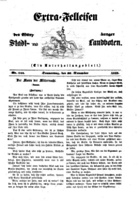 Extra-Felleisen (Würzburger Stadt- und Landbote) Donnerstag 30. November 1865