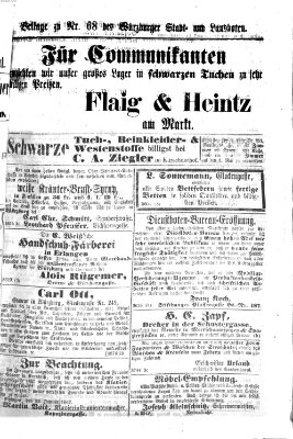 Würzburger Stadt- und Landbote Mittwoch 20. März 1867