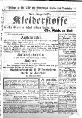 Würzburger Stadt- und Landbote Montag 7. Oktober 1867