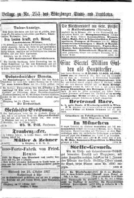 Würzburger Stadt- und Landbote Mittwoch 23. Oktober 1867
