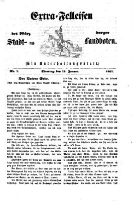 Extra-Felleisen (Würzburger Stadt- und Landbote) Dienstag 15. Januar 1867