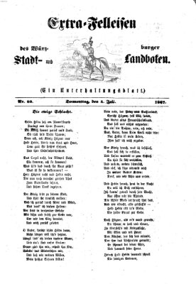 Extra-Felleisen (Würzburger Stadt- und Landbote) Donnerstag 4. Juli 1867