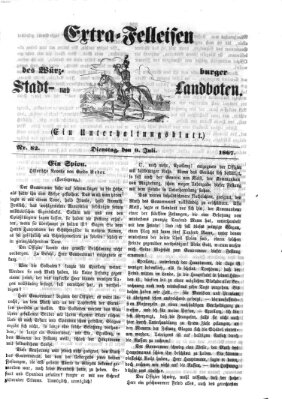 Extra-Felleisen (Würzburger Stadt- und Landbote) Dienstag 9. Juli 1867