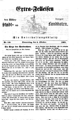 Extra-Felleisen (Würzburger Stadt- und Landbote) Donnerstag 3. Oktober 1867