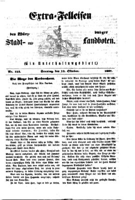 Extra-Felleisen (Würzburger Stadt- und Landbote) Sonntag 13. Oktober 1867