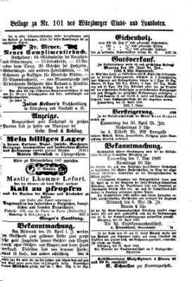 Würzburger Stadt- und Landbote Samstag 25. April 1868