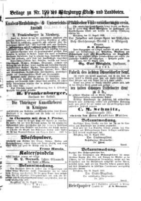 Würzburger Stadt- und Landbote Mittwoch 19. August 1868