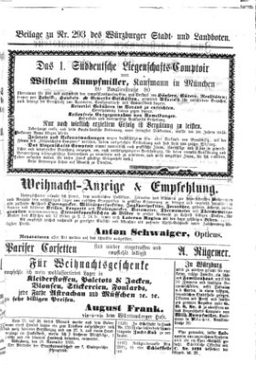 Würzburger Stadt- und Landbote Montag 7. Dezember 1868
