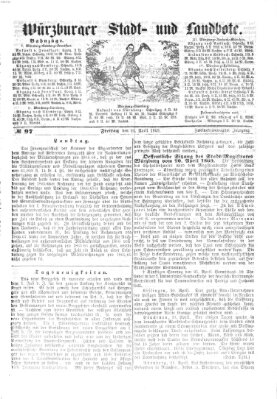 Würzburger Stadt- und Landbote Freitag 23. April 1869