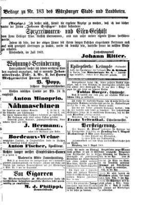 Würzburger Stadt- und Landbote Dienstag 3. August 1869