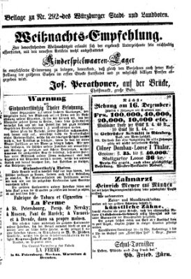 Würzburger Stadt- und Landbote Mittwoch 8. Dezember 1869
