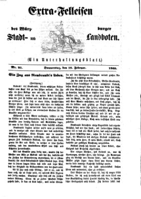 Extra-Felleisen (Würzburger Stadt- und Landbote) Donnerstag 18. Februar 1869