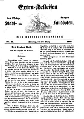 Extra-Felleisen (Würzburger Stadt- und Landbote) Dienstag 16. März 1869