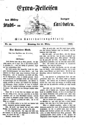 Extra-Felleisen (Würzburger Stadt- und Landbote) Sonntag 21. März 1869
