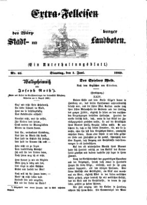 Extra-Felleisen (Würzburger Stadt- und Landbote) Dienstag 1. Juni 1869
