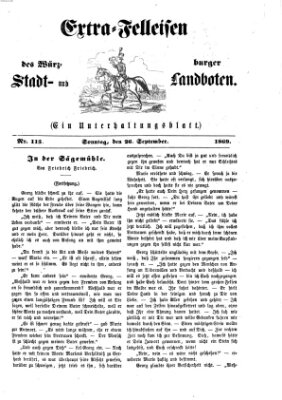 Extra-Felleisen (Würzburger Stadt- und Landbote) Sonntag 26. September 1869