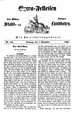 Extra-Felleisen (Würzburger Stadt- und Landbote) Sonntag 7. November 1869
