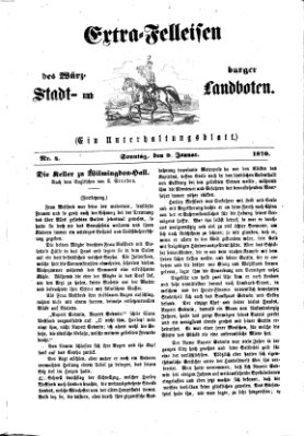Extra-Felleisen (Würzburger Stadt- und Landbote) Sonntag 9. Januar 1870
