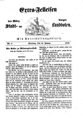 Extra-Felleisen (Würzburger Stadt- und Landbote) Dienstag 18. Januar 1870
