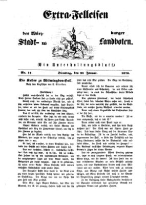 Extra-Felleisen (Würzburger Stadt- und Landbote) Dienstag 25. Januar 1870
