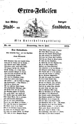 Extra-Felleisen (Würzburger Stadt- und Landbote) Donnerstag 9. Juni 1870