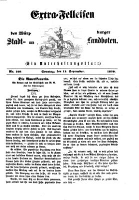 Extra-Felleisen (Würzburger Stadt- und Landbote) Sonntag 11. September 1870