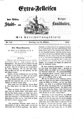 Extra-Felleisen (Würzburger Stadt- und Landbote) Dienstag 18. Oktober 1870