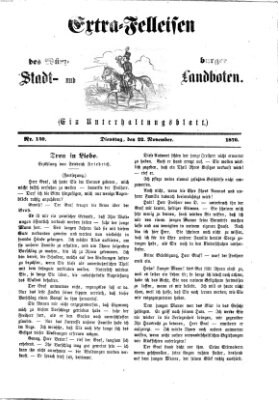 Extra-Felleisen (Würzburger Stadt- und Landbote) Dienstag 22. November 1870