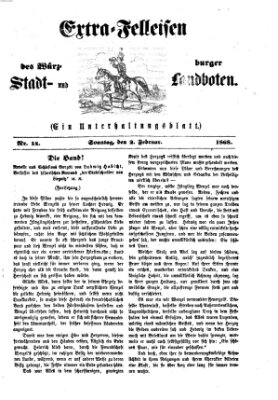 Extra-Felleisen (Würzburger Stadt- und Landbote) Sonntag 2. Februar 1868