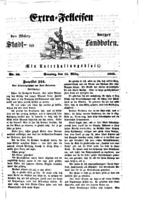 Extra-Felleisen (Würzburger Stadt- und Landbote) Sonntag 15. März 1868